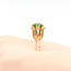 Ring Flower 0.07ctw Round Diamond .50ctw Green Emerald 14ky 2mm Sz6 3.83g 225100047