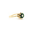 Ring Flower 0.07ctw Round Diamond .50ctw Green Emerald 14ky 2mm Sz6 3.83g 225100047