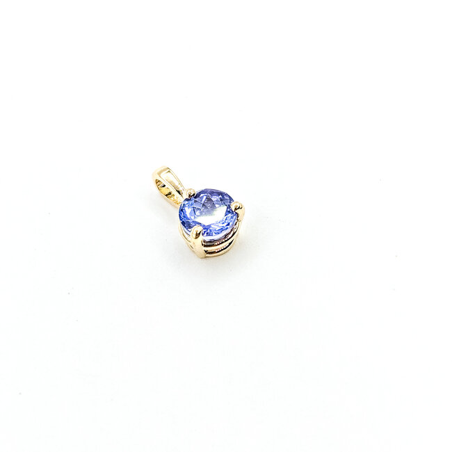 Pendant .70ct Tanzanite  14ky 5.5mm 125100077