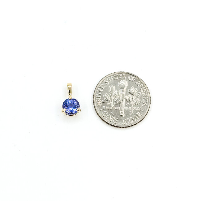 Pendant .70ct Tanzanite  14ky 5.5mm 125100077