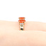 Ring 4-Stone .05ctw Round Diamonds 1.20ctw Fire Opal 14ky 6mm Sz8 2.52g 225100038