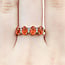 Ring 4-Stone .05ctw Round Diamonds 1.20ctw Fire Opal 14ky 6mm Sz8 2.52g 225100038