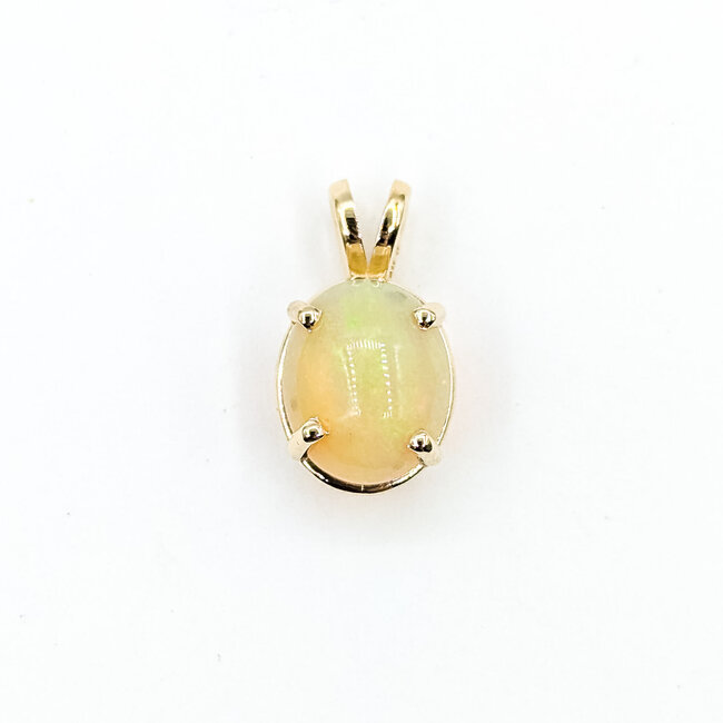 Pendant 2.34ct Cabochon Opal 14ky 12x10mm 125100068