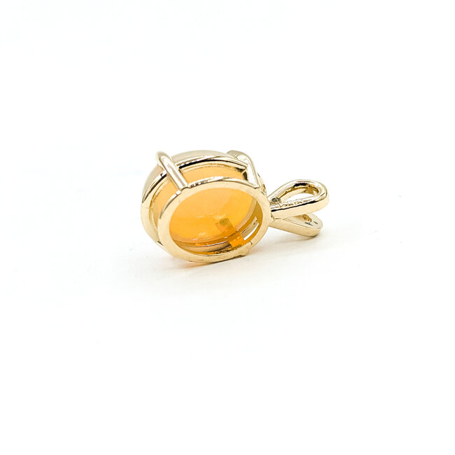 Pendant 2.34ct Cabochon Opal 14ky 12x10mm 125100068