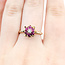 Ring Flower 0.07ctw Round Diamond .50ctw Red Ruby 14ky 2mm Sz6 3.86g 225100048