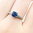 Ring Engagement 0.06ctw Round Diamonds 1.07ct Blue Burma Unheated Sapphire Platinum 2.1mm Sz5 4.05g 225100157