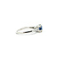 Ring Engagement 0.06ctw Round Diamonds 1.07ct Blue Burma Unheated Sapphire Platinum 2.1mm Sz5 4.05g 225100157