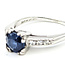 Ring Engagement 0.06ctw Round Diamonds 1.07ct Blue Burma Unheated Sapphire Platinum 2.1mm Sz5 4.05g 225100157