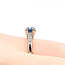 Ring Engagement 0.06ctw Round Diamonds 1.07ct Blue Burma Unheated Sapphire Platinum 2.1mm Sz5 4.05g 225100157