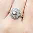 Ring Cluster .50ctw Round Diamonds 14kw 13.5mm Sz7.5 3.78g 225100159