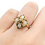 Ring Bohemian 0.02ctw Round Diamond .60ctw Opal 14ky 16.6mm Sz5 3.21g 225100053