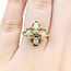 Ring Bohemian 0.02ctw Round Diamond .60ctw Opal 14ky 16.6mm Sz5 3.21g 225100053