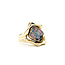 Ring Freeform 2.75ct Partially Black Australian Opal 14ky 19.5mm Sz5 8.95g 225100064