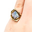 Ring Freeform 2.75ct Partially Black Australian Opal 14ky 19.5mm Sz5 8.95g 225100064