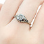 Ring Filigree Engagement 0.08ctw Euro Cut Diamond 18kw 8mm Sz7.5 2.01g 225110058