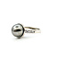 Ring Modern 0.16ctw Round Diamonds 11.5mm Tahitian Pearl 18kw 2.7mm Sz8 8.06g 225100152