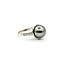 Ring Modern 0.16ctw Round Diamonds 11.5mm Tahitian Pearl 18kw 2.7mm Sz8 8.06g 225100152