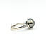 Ring Modern 0.16ctw Round Diamonds 11.5mm Tahitian Pearl 18kw 2.7mm Sz8 8.06g 225100152