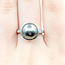 Ring Modern 0.16ctw Round Diamonds 11.5mm Tahitian Pearl 18kw 2.7mm Sz8 8.06g 225100152