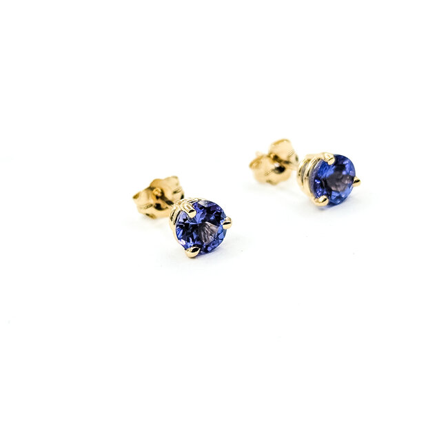Earrings 1.17ctw Tanzanite 14ky 5mm 125100076