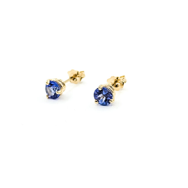 Earrings 1.17ctw Tanzanite 14ky 5mm 125100076