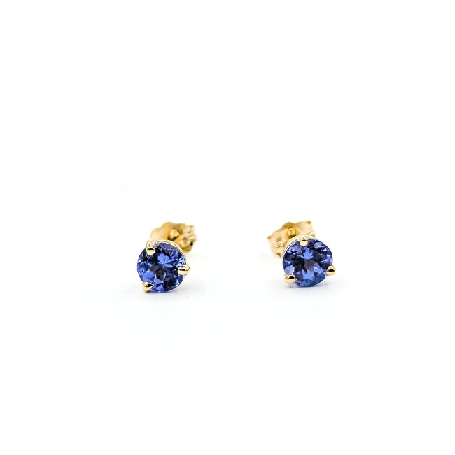 Earrings 1.17ctw Tanzanite 14ky 5mm 125100076