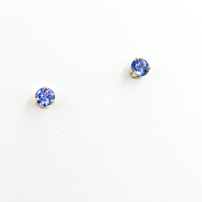 Earrings 1.17ctw Tanzanite 14ky 5mm 125100076