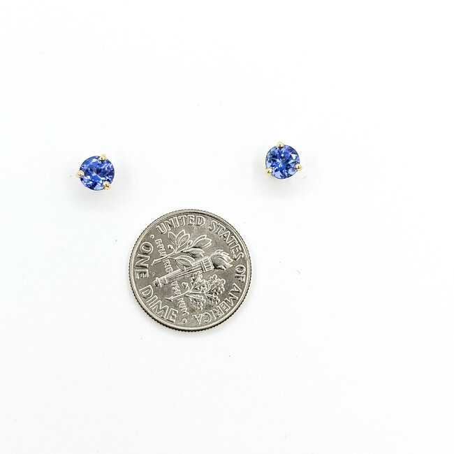 Earrings 1.17ctw Tanzanite 14ky 5mm 125100076