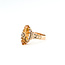 Ring Architectual Basket .02ct Old Mine Cut Diamond 3.5ct Golden Yellow Citrine 14ky 3.8mm Sz6 3.31g 225110089