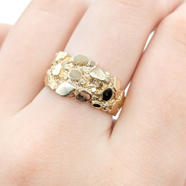 Ring Nugget 14ky 11mm Sz7 7.83g 125112003