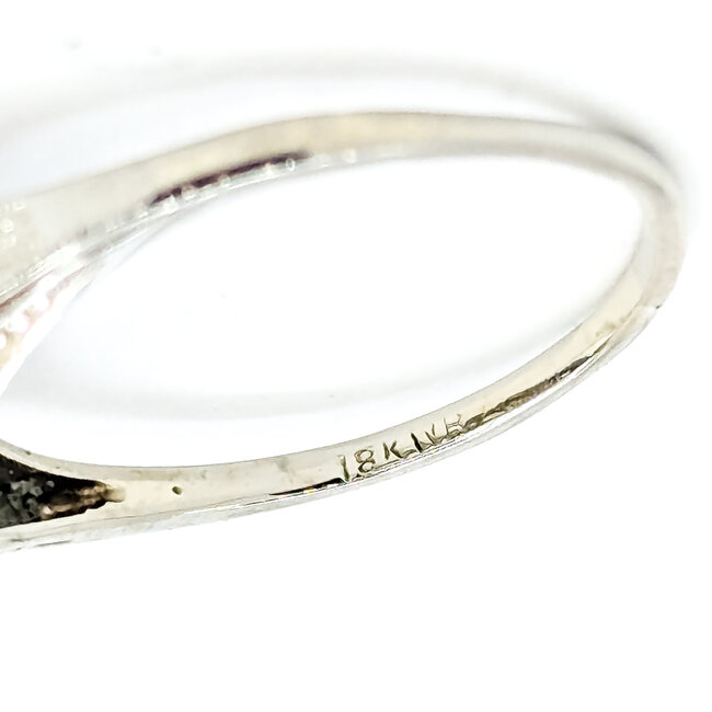 Ring Filigree Engagement 0.25ctw Euro Cut Diamond 18kw 7mm Sz6.75 2.12g 225110059