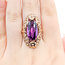 Ring Floral Butterfly 10ct Purple Synthetic Sapphire 14ky 36mm Sz8 8.66g 225100063