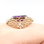 Ring Floral Butterfly 10ct Purple Synthetic Sapphire 14ky 36mm Sz8 8.66g 225100063