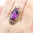 Ring Floral Butterfly 10ct Purple Synthetic Sapphire 14ky 36mm Sz8 8.66g 225100063