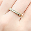 Ring 7-Stone Bridal 0.7ctw Princess Diamonds 14ky 3mm Sz6.25 3.88g 225110060