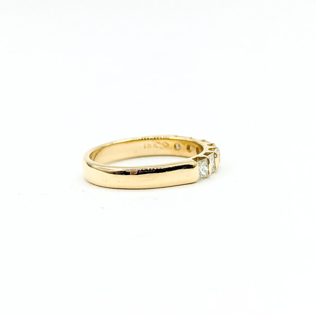 Ring 7-Stone Bridal 0.7ctw Princess Diamonds 14ky 3mm Sz6.25 3.88g 225110060