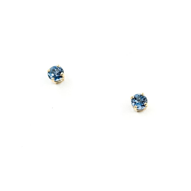 Earrings .88ctw Aquamarine 10ky 5mm 125100062