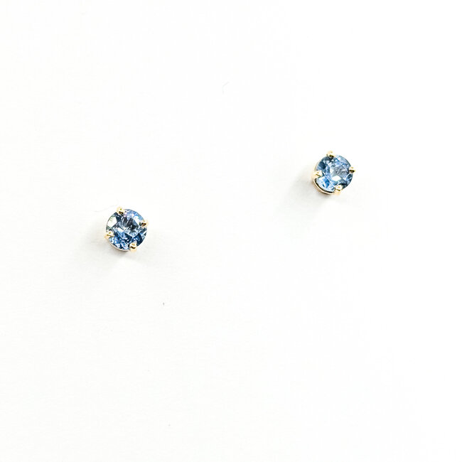 Earrings .88ctw Aquamarine 10ky 5mm 125100062