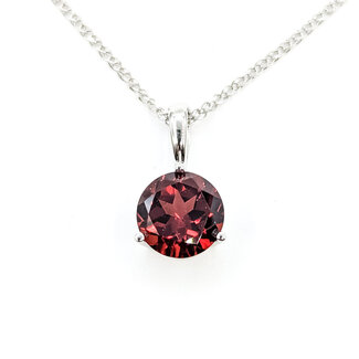 Pendant 2.5ct Garnet 14kw 8mm 125110120