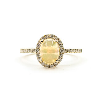 Ring 0.27ctw Diamonds 0.93ctw Opal 14ky 125110142