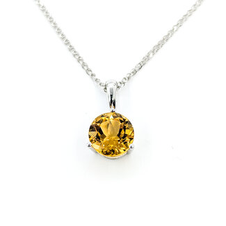 Pendant 2.5ct Citrine 14kw 8mm 125110119