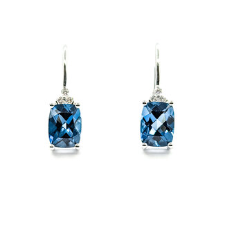 Earrings 0.09ctw Diamonds 3.52ctw Topaz 14kw 125110080
