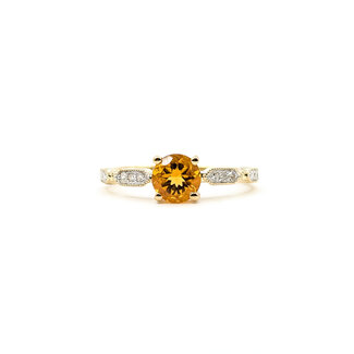 Ring 0.09ctw Diamonds 0.73ctw Citrine 10ky 125110134
