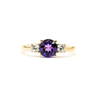 Ring 0.23ctw Diamonds 0.75ctw Amethyst 14ky 125110141