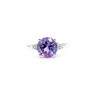 Ring 0.06ctw Diamonds 1.82ctw Amethyst 14kw 125110131