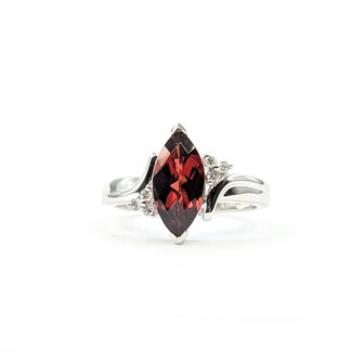 Ring 0.07ctw Diamonds 2.09ctw Garnet 14kw 125110130
