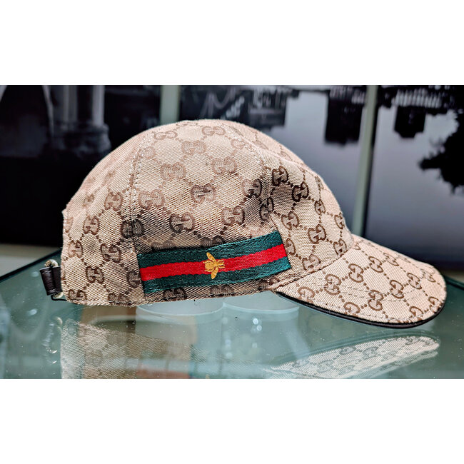Hat Gucci Supreme Beige Monogram Velcro Back 125115082
