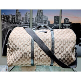 Duffle Gucci Monogram Large Travel Beige 125115084