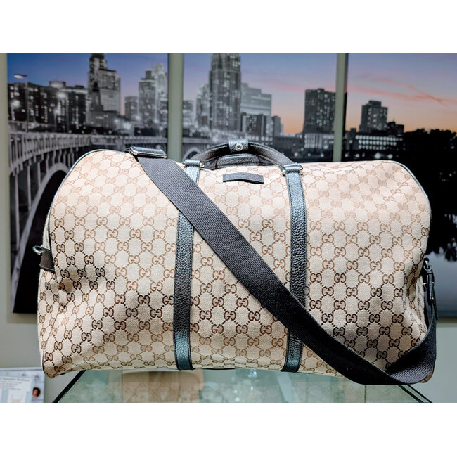 Duffle Gucci Monogram Large Travel Beige 125115084