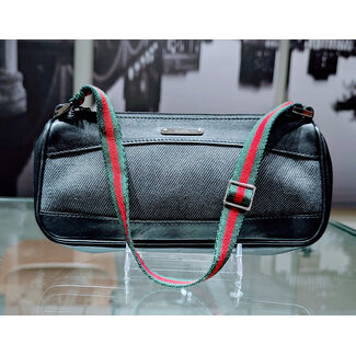 Handbag Gucci Sherry Black, Green & Red Leather M92820 125125011